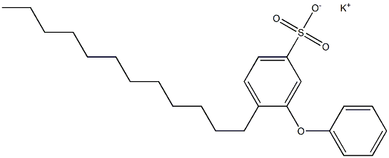 3-Phenoxy-4-dodecylbenzenesulfonic acid potassium salt Structure