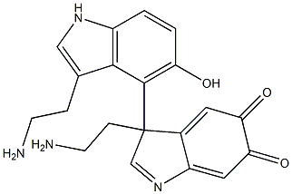 3-(2-Aminoethyl)-3-[3-(2-aminoethyl)-5-hydroxy-1H-indol-4-yl]-3H-indole-5,6-dione Structure