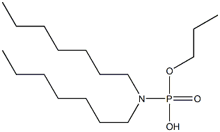 N,N-Diheptylamidophosphoric acid hydrogen propyl ester Structure