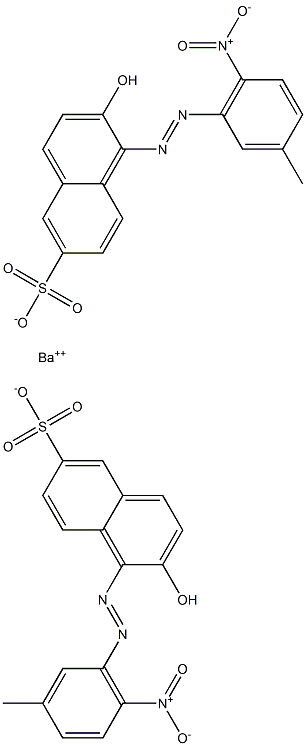 Bis[1-[(3-methyl-6-nitrophenyl)azo]-2-hydroxy-6-naphthalenesulfonic acid]barium salt Structure