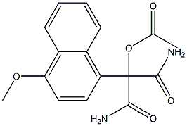 2-(4-Methoxy-1-naphtyl)-2-acetoxymalonamide 구조식 이미지