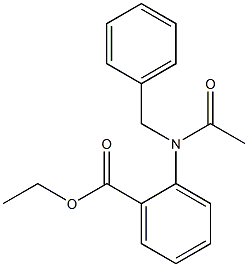 2-[Acetyl(benzyl)amino]benzoic acid ethyl ester 구조식 이미지