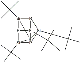 2,4,6,8-Tetra-tert-butyl-1,3,5,7-tetraphospha-2,4,6,8-tetrasilapentacyclo[4.2.0.02,5.03,8.04,7]octane 구조식 이미지