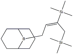 9-[(E)-3,4-Bis(trimethylsilyl)-2-butenyl]-9-borabicyclo[3.3.1]nonane 구조식 이미지