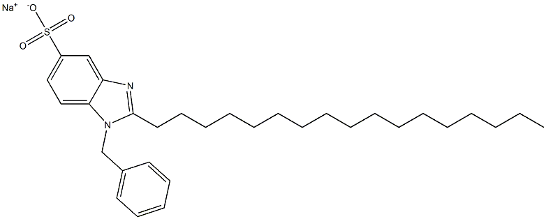 1-Benzyl-2-heptadecyl-1H-benzimidazole-5-sulfonic acid sodium salt 구조식 이미지