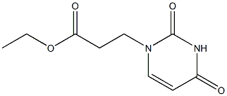 3-(2,4-Dioxo-1,2,3,4-tetrahydropyrimidine-1-yl)propanoic acid ethyl ester 구조식 이미지