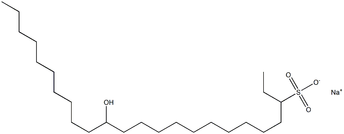 14-Hydroxytetracosane-3-sulfonic acid sodium salt 구조식 이미지