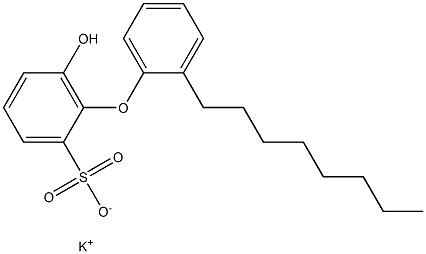 6-Hydroxy-2'-octyl[oxybisbenzene]-2-sulfonic acid potassium salt Structure
