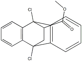 9,10-Dihydro-9,10-dichloro-9,10-ethanoanthracene-11-carboxylic acid methyl ester 구조식 이미지