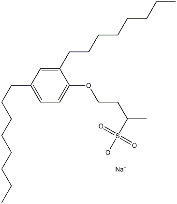 4-(2,4-Dioctylphenoxy)butane-2-sulfonic acid sodium salt Structure