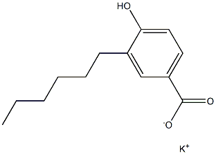 3-Hexyl-4-hydroxybenzoic acid potassium salt Structure