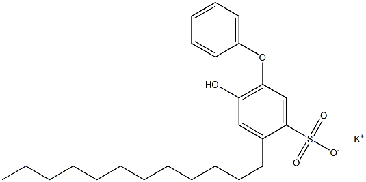 6-Hydroxy-4-dodecyl[oxybisbenzene]-3-sulfonic acid potassium salt 구조식 이미지