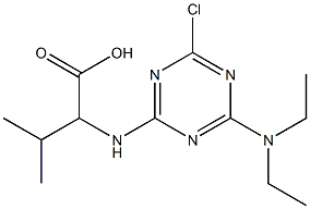 2-[[4-Chloro-6-(diethylamino)-1,3,5-triazin-2-yl]amino]-3-methylbutyric acid Structure