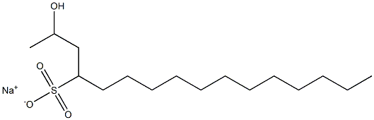 2-Hydroxyhexadecane-4-sulfonic acid sodium salt 구조식 이미지