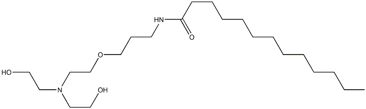 N-[3-[2-[Bis(2-hydroxyethyl)amino]ethoxy]propyl]tridecanamide 구조식 이미지