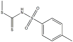 N-(4-Methylphenylsulfonyl)dithiocarbamic acid methyl ester 구조식 이미지