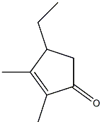 4-Ethyl-2,3-dimethyl-2-cyclopenten-1-one Structure