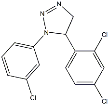 1-(3-Chlorophenyl)-5-(2,4-dichlorophenyl)-4,5-dihydro-1H-1,2,3-triazole 구조식 이미지