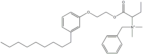 N,N-Dimethyl-N-benzyl-N-[1-[[2-(3-nonylphenyloxy)ethyl]oxycarbonyl]propyl]aminium Structure