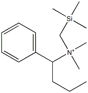 N-(Trimethylsilylmethyl)-N,N-dimethyl-1-phenylbutan-1-aminium Structure