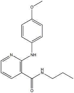 2-(p-Methoxyanilino)-N-propylnicotinamide Structure