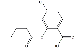 2-Pentanoyloxy-4-chlorobenzoic acid 구조식 이미지
