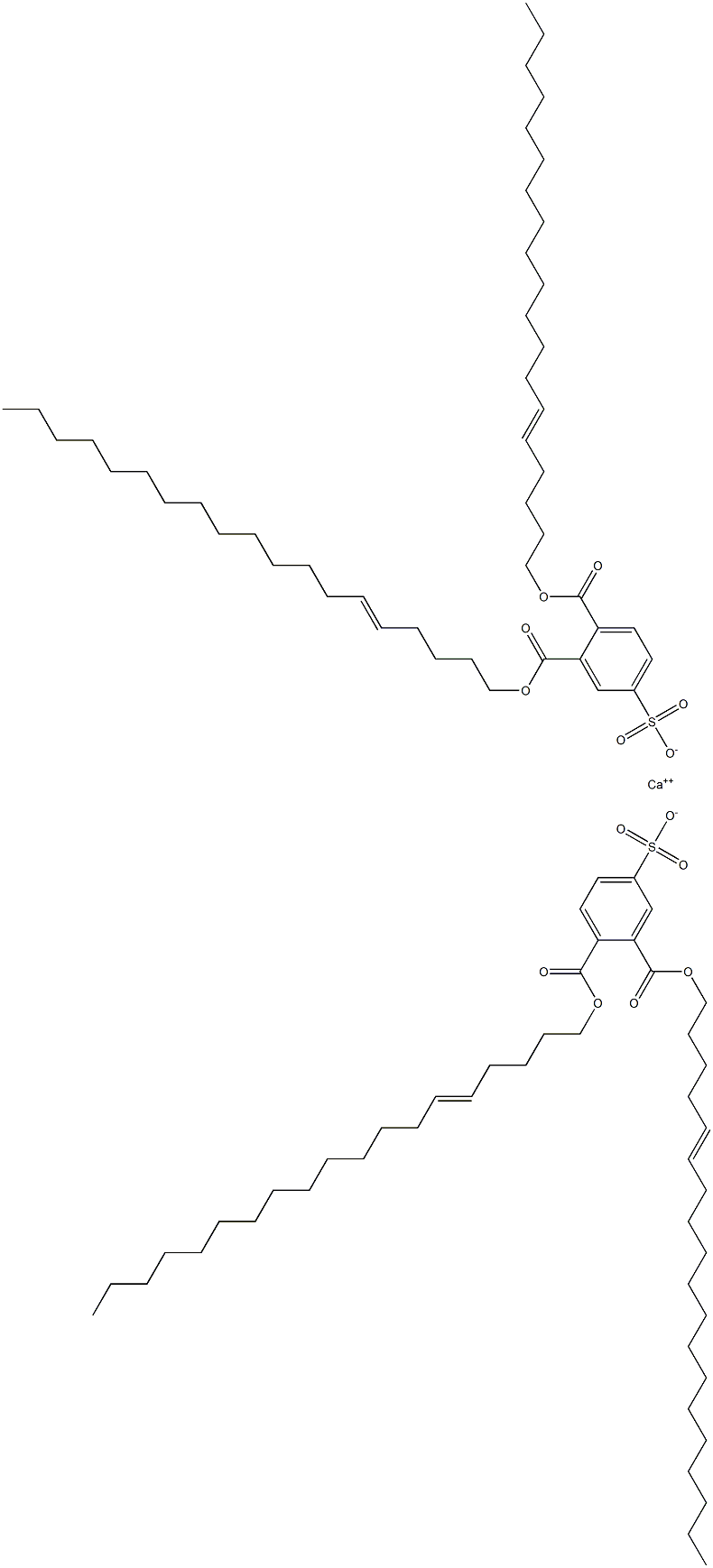 Bis[3,4-di(5-nonadecenyloxycarbonyl)benzenesulfonic acid]calcium salt 구조식 이미지