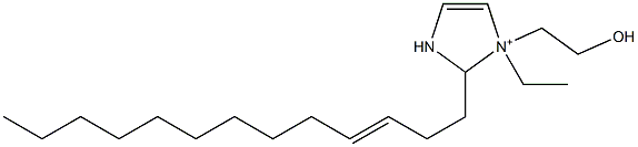 1-Ethyl-1-(2-hydroxyethyl)-2-(3-tridecenyl)-4-imidazoline-1-ium Structure