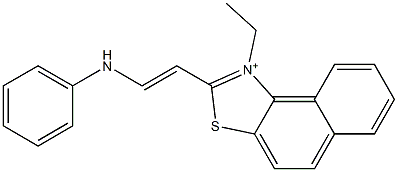 1-Ethyl-2-[2-(phenylamino)ethenyl]naphtho[1,2-d]thiazol-1-ium Structure