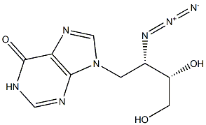 9-[(2S,3S)-2-Azido-3,4-dihydroxybutyl]-1,9-dihydro-6H-purin-6-one Structure