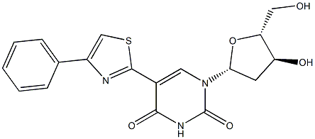 5-(4-Phenyl-2-thiazolyl)-2'-deoxyuridine 구조식 이미지