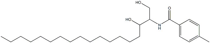 N-[2-Hydroxy-1-(hydroxymethyl)heptadecyl]-4-methylbenzamide 구조식 이미지