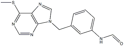 N-[3-[[6-(Methylthio)-9H-purin-9-yl]methyl]phenyl]formamide 구조식 이미지