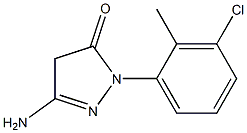 3-Amino-1-(3-chloro-2-methylphenyl)-5(4H)-pyrazolone 구조식 이미지