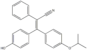 (Z)-2-Phenyl-3-(4-hydroxyphenyl)-3-[4-(isopropyloxy)phenyl]propenenitrile 구조식 이미지