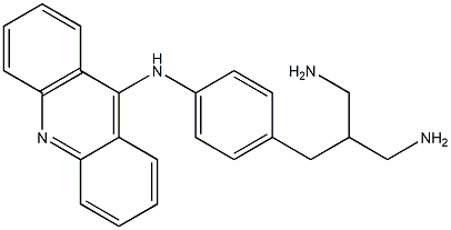 9-[4-(3-Amino-2-aminomethylpropyl)phenylamino]acridine 구조식 이미지