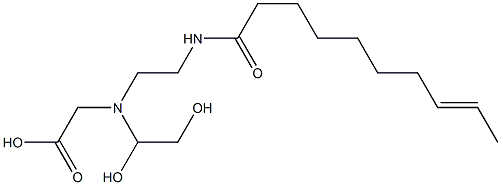 N-(1,2-Dihydroxyethyl)-N-[2-(8-decenoylamino)ethyl]aminoacetic acid 구조식 이미지