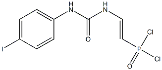 [2-[3-(4-Iodophenyl)ureido]vinyl]dichlorophosphine oxide 구조식 이미지