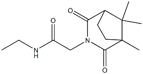 2,4-Dioxo-N-ethyl-1,8,8-trimethyl-3-azabicyclo[3.2.1]octane-3-acetamide Structure