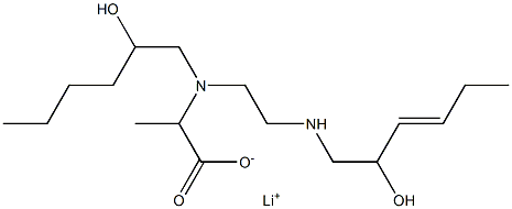 2-[N-(2-Hydroxyhexyl)-N-[2-(2-hydroxy-3-hexenylamino)ethyl]amino]propionic acid lithium salt 구조식 이미지