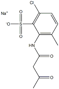 2-(Acetoacetylamino)-6-chloro-3-methylbenzenesulfonic acid sodium salt Structure