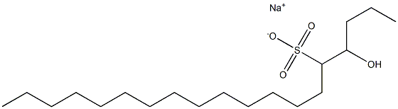 4-Hydroxynonadecane-5-sulfonic acid sodium salt Structure