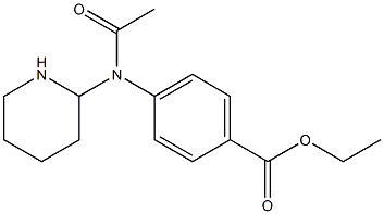 4-[N-(2-Piperidinyl)-N-acetylamino]benzoic acid ethyl ester Structure