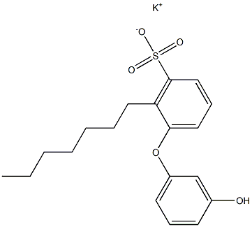 3'-Hydroxy-2-heptyl[oxybisbenzene]-3-sulfonic acid potassium salt Structure