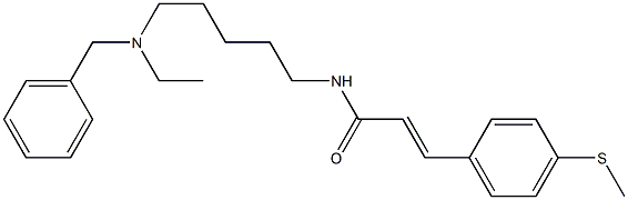 N-[5-(Ethylbenzylamino)pentyl]-3-(4-methylthiophenyl)acrylamide 구조식 이미지
