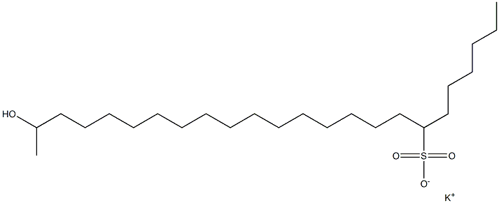 23-Hydroxytetracosane-7-sulfonic acid potassium salt 구조식 이미지