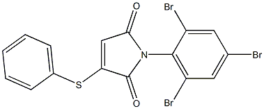 3-Phenylthio-1-(2,4,6-tribromophenyl)-1H-pyrrole-2,5-dione 구조식 이미지