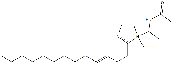 1-[1-(Acetylamino)ethyl]-1-ethyl-2-(3-tridecenyl)-2-imidazoline-1-ium 구조식 이미지