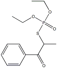 Thiophosphoric acid O,O-diethyl S-(1-benzoylethyl) ester Structure