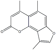 4,5,9-Trimethyl-2H-furo[2,3-h]-1-benzopyran-2-one 구조식 이미지
